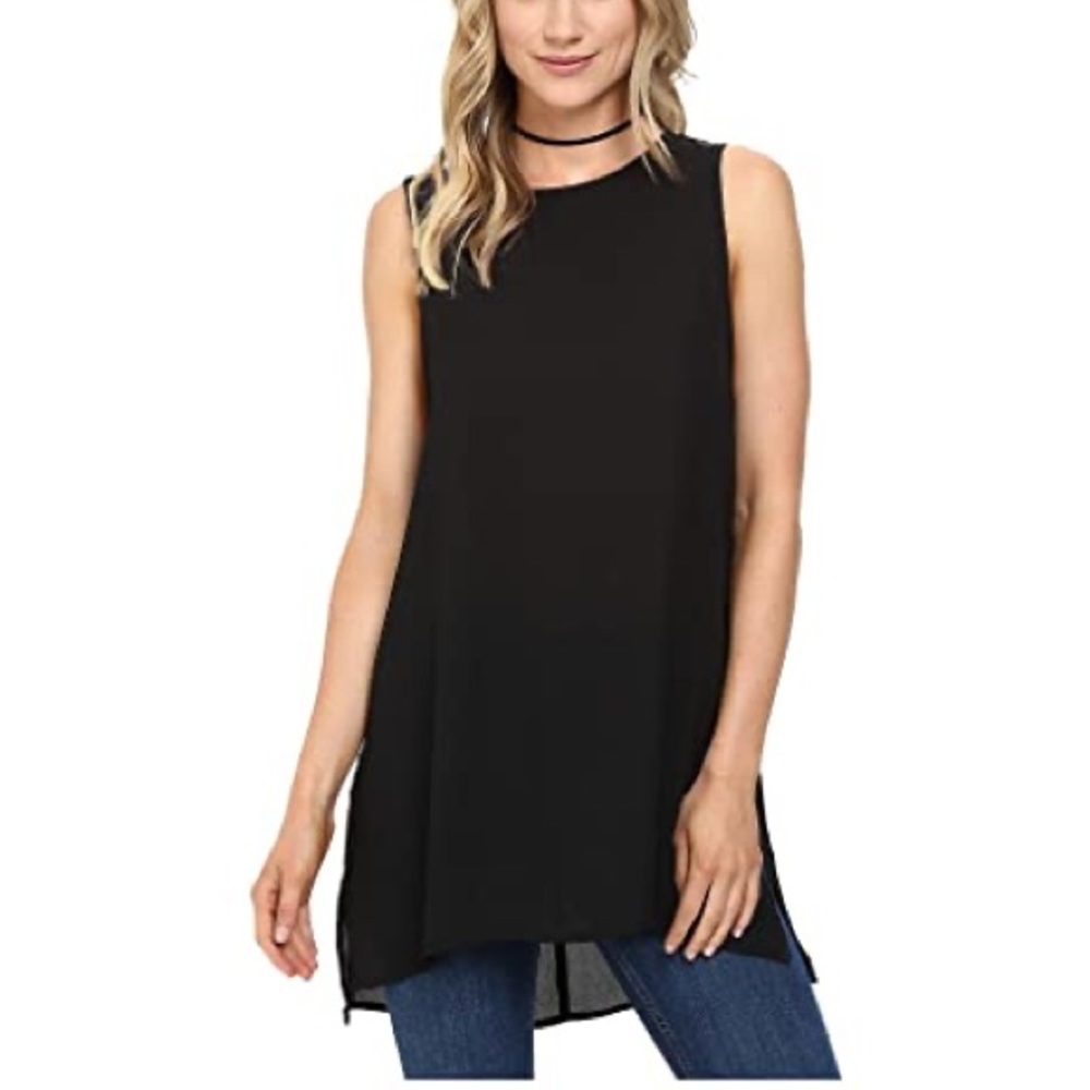 MUMU Sherman Black Tunic Tank - L